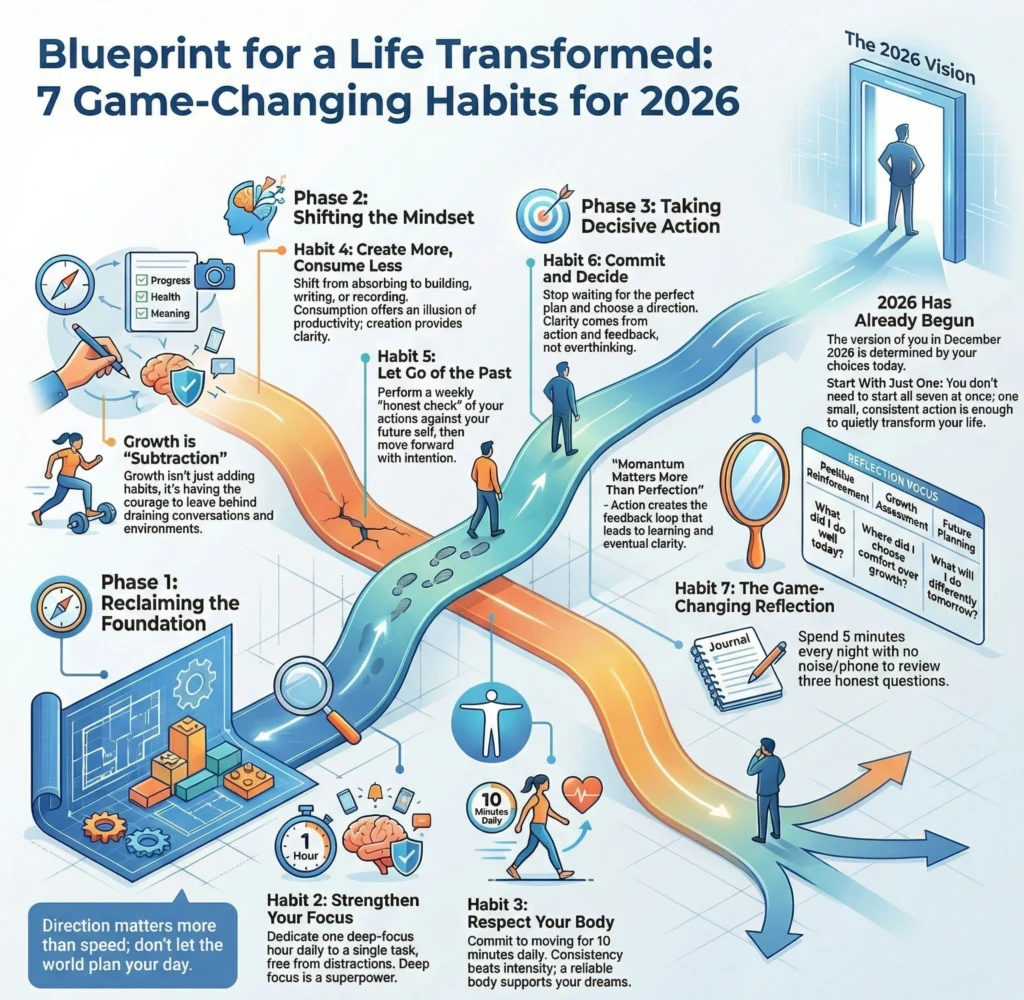 7 Strategic Habits to Transform Your Life Before 2026 (The 12-Month Mirror)